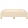 Estrutura de cama sem colchão 140x200 cm tecido cor creme 5