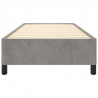 Estrutura de cama sem colchão 90x200 cm veludo cinzento-claro 5