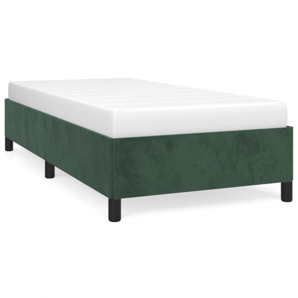 Estructura de cama de terciopelo verde 90x200 cm M 2