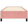 Estrutura de cama 90x200 cm veludo rosa 5