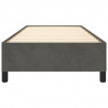 Estrutura de cama sem colchão 100x200 cm veludo cinzento-escuro 5