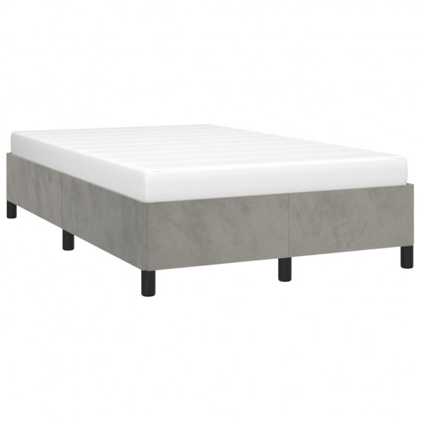 Estructura de cama de terciopelo gris claro 120x200 cm M 3