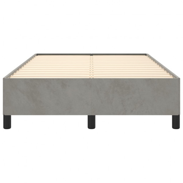 Estructura de cama de terciopelo gris claro 120x200 cm M 5