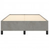 Estrutura de cama sem colchão 120x200 cm veludo cinzento-claro 5