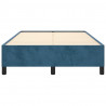 Estrutura de cama sem colchão 120x200 cm veludo azul 5
