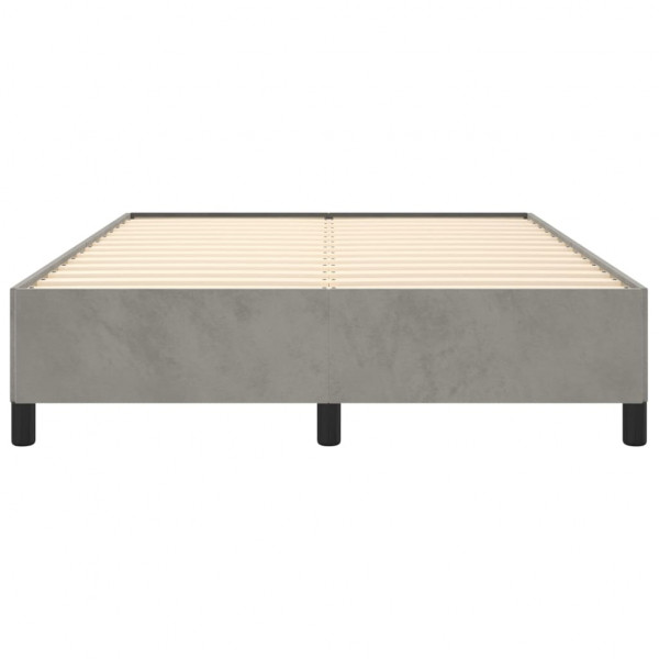 Estructura de cama de terciopelo gris claro 140x190 cm M 5