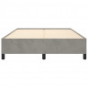 Estructura de cama de terciopelo gris claro 140x190 cm 5
