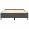 Estrutura de cama sem colchão 140x190 cm veludo cinzento-escuro 5