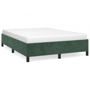Estructura de cama de terciopelo verde 140x190 cm H