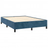 Estructura de cama de terciopelo azul 140x190 cm 4