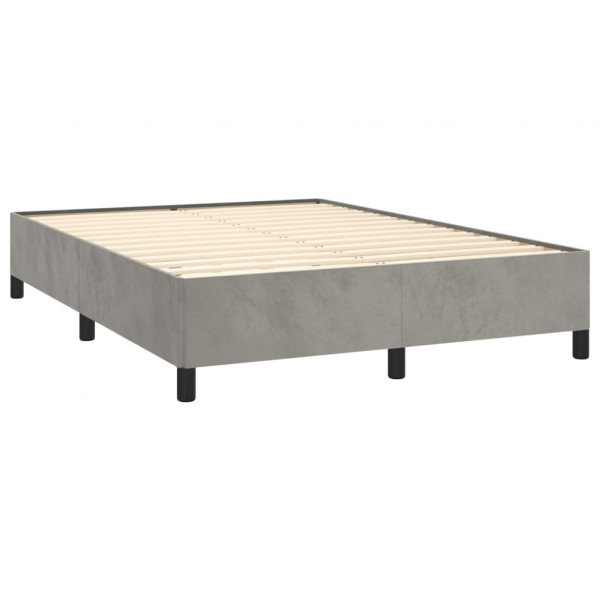 Estructura de cama de terciopelo gris claro 140x200 cm M 4