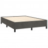 Estructura de cama de terciopelo gris oscuro 140x200 cm 4