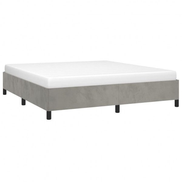 Estructura de cama de terciopelo gris claro 160x200 cm M 3