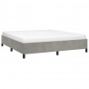 Estructura de cama de terciopelo gris claro 160x200 cm 3