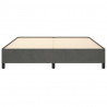 Estrutura de cama sem colchão 160x200 cm veludo cinzento-escuro 5