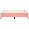 Estrutura de cama 160x200 cm veludo rosa 5