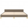 Estructura de cama con cabecero de tela gris taupe 160x200 cm 5
