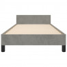 Estrutura de cama sem colchão 80x200 cm veludo cinzento-claro 5