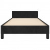 Estructura de cama con cabecero de terciopelo negro 90x190 cm 5