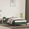 Estructura cama con cabecero terciopelo verde oscuro 90x190 cm 1