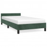 Estructura cama con cabecero terciopelo verde oscuro 90x190 cm 2