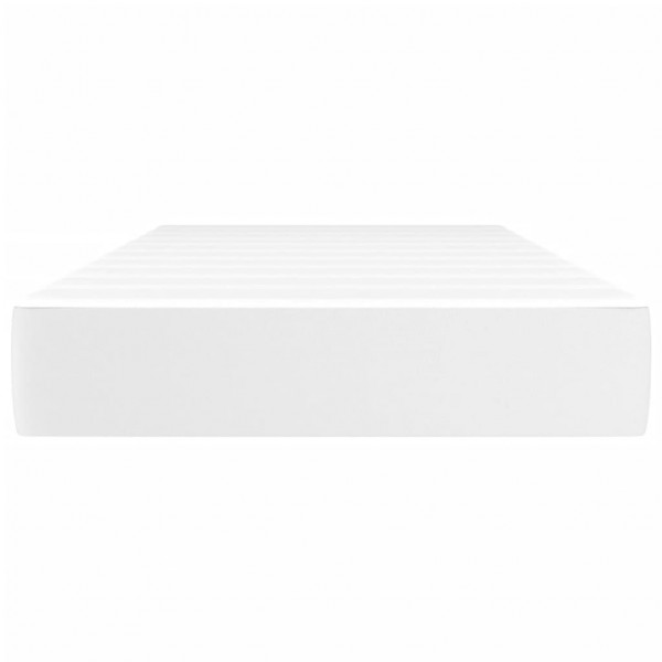 Colchão de molas ensacadas 90x190x20 cm couro artificial branco M 3