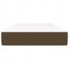 Colchón de muelles ensacados tela marrón oscuro 90x200x20 cm 3
