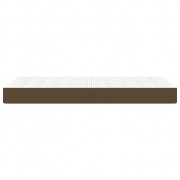 Colchón de muelles ensacados tela marrón oscuro 90x200x20 cm M 4