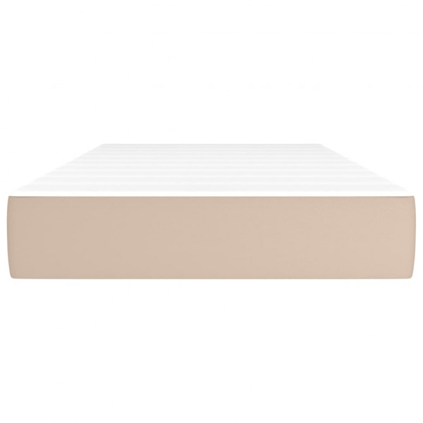 Colchão molas ensacadas 90x200x20cm couro artificial cappuccino M 3