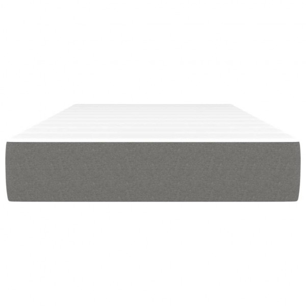 Colchón de muelles ensacados tela gris oscuro 100x200x20 cm M 3