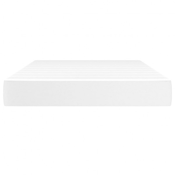 Colchón muelles ensacados cuero sintético blanco 120x200x20 cm M 3