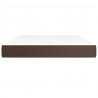 Colchão molas ensacadas 140x190x20 cm couro artificial castanho 3