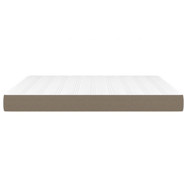 Colchón de muelles ensacados tela gris taupe 160x200x20 cm M 4