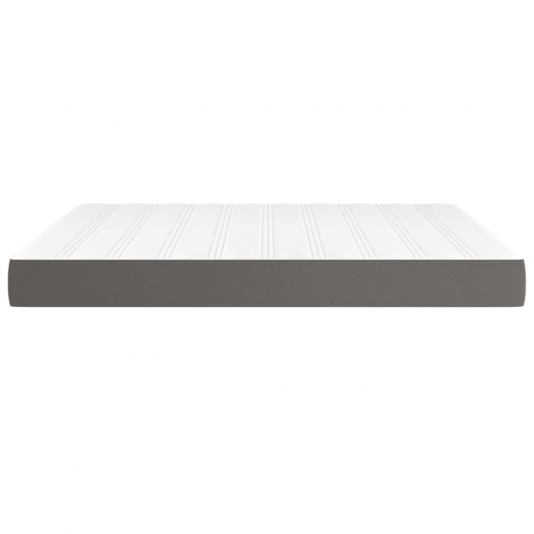 Colchão de molas ensacadas 160x200x20 cm couro artificial cinza M 4