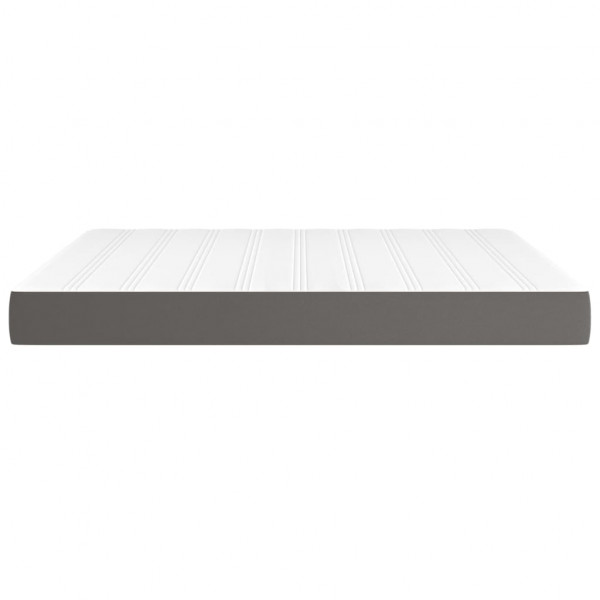 Colchón de muelles ensacados cuero sintético gris 180x200x20 cm M 4