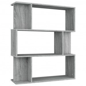 Estantería/Biombo madera contrachapada gris Sonoma 80x24x96 cm H