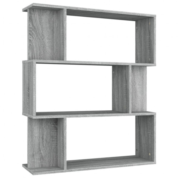 Estantería/Biombo madera contrachapada gris Sonoma 80x24x96 cm M 2