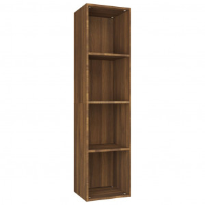Estantería/mueble TV contrachapada marrón roble 36x30x143 cm H