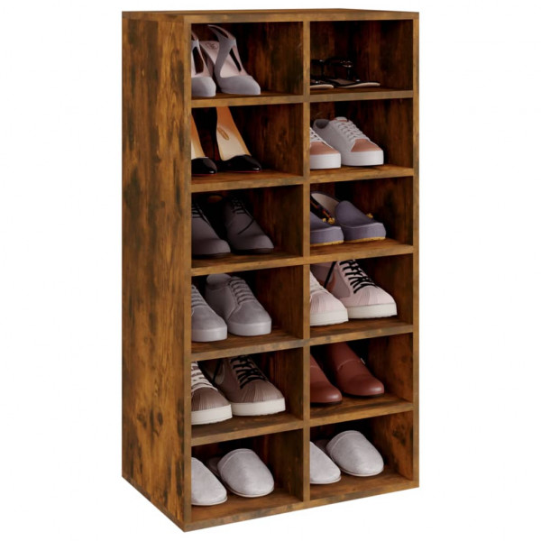 Zapatero madera contrachapada roble ahumado 54x34x100.5 cm M 3