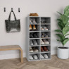 Mueble zapatero madera contrachapada gris Sonoma 54x34x100.5 cm 1