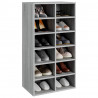 Mueble zapatero madera contrachapada gris Sonoma 54x34x100.5 cm 3