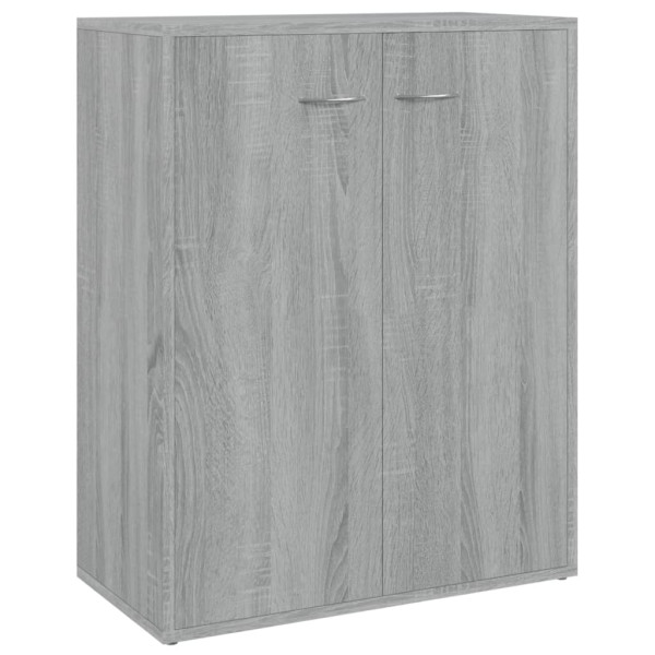Aparador de madera contrachapada gris Sonoma 60x30x75 cm M 2