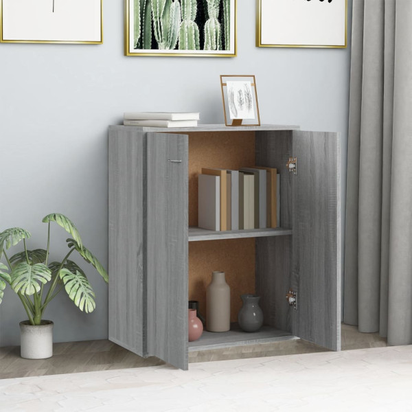 Aparador de madera contrachapada gris Sonoma 60x30x75 cm M 3