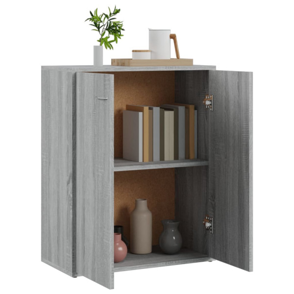 Aparador de madera contrachapada gris Sonoma 60x30x75 cm M 5