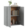 Aparador de madera contrachapada gris Sonoma 60x30x75 cm 5