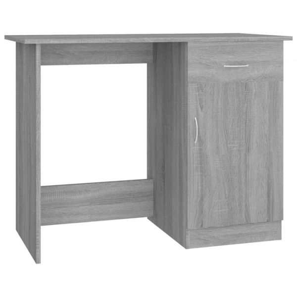 Escritorio de madera contrachapada gris Sonoma 100x50x76 cm M 2