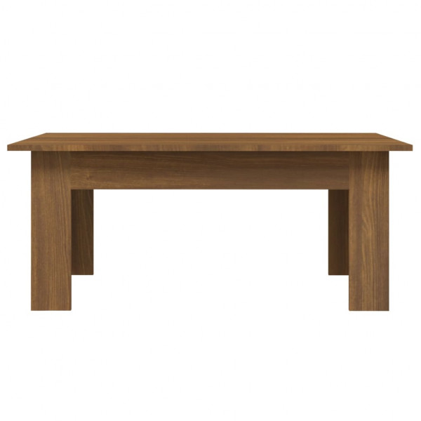 Mesa de centro madera contrachapada marrón roble 100x60x42 cm M 5