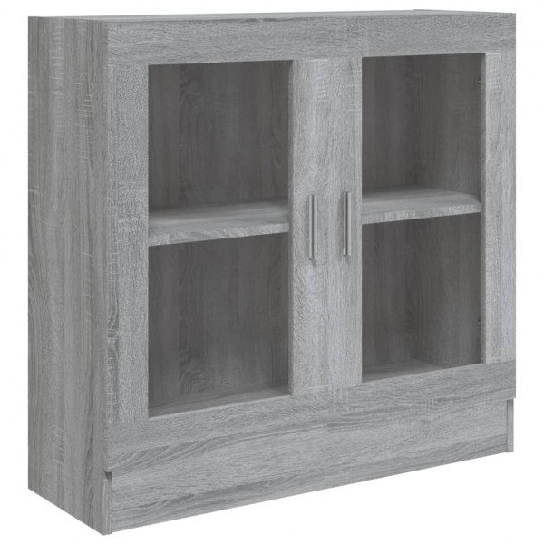 Vitrina de madera contrachapada gris sonoma 82.5x30.5x80 cm M 2