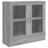 Vitrina de madera contrachapada gris sonoma 82.5x30.5x80 cm 2