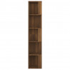 Mueble esquina madera contrachapada marrón roble 33x33x164.5cm 4